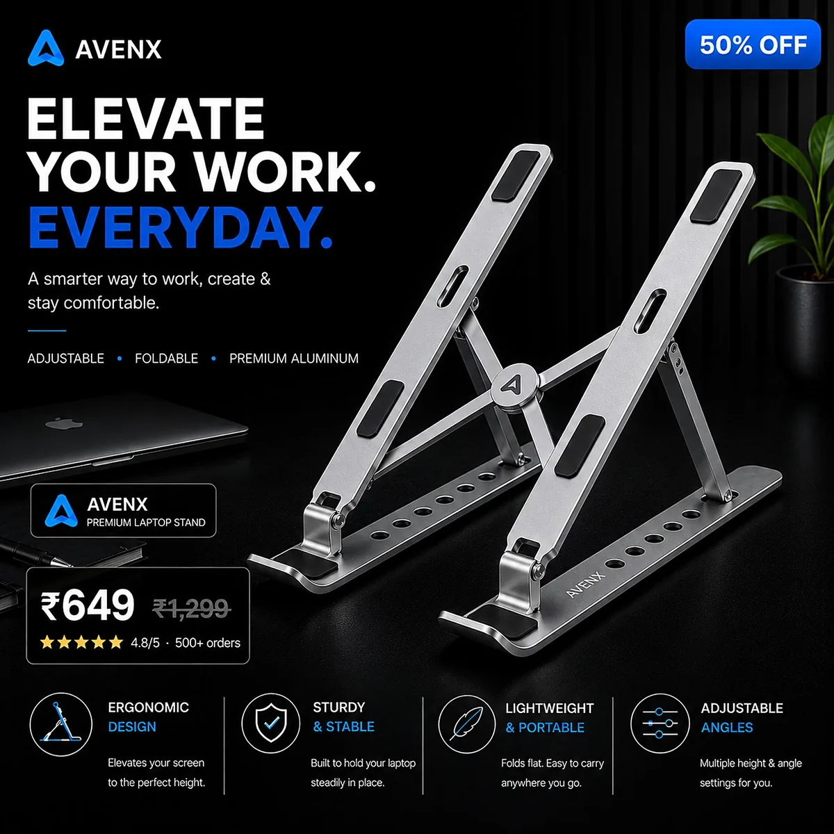 Avenx Adjustable Laptop Stand