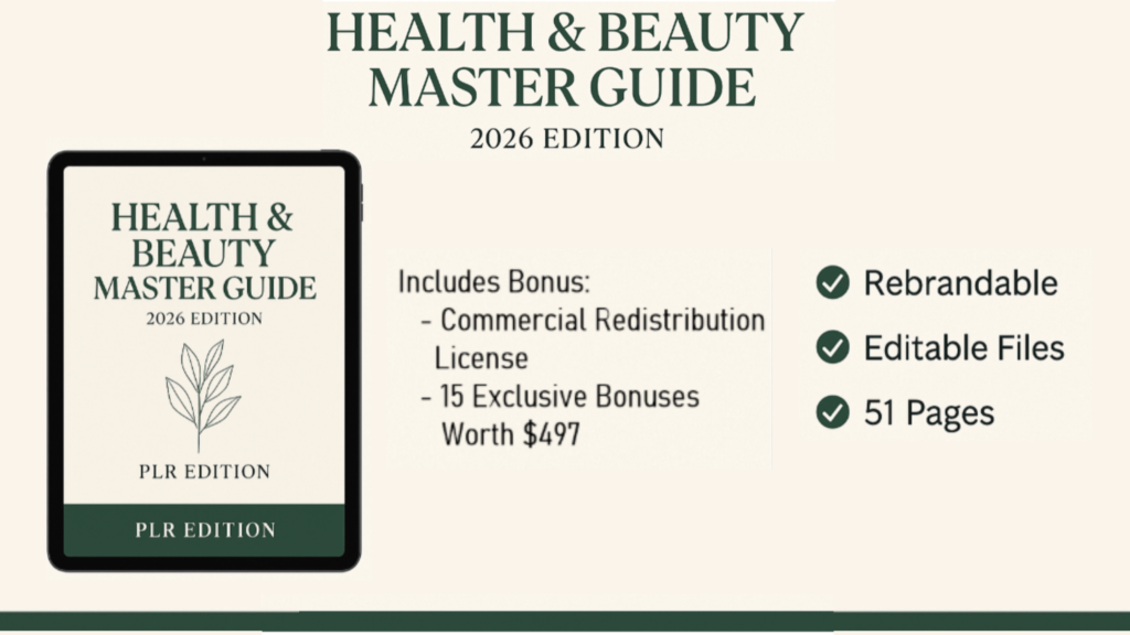 PLR health and beauty ebook
