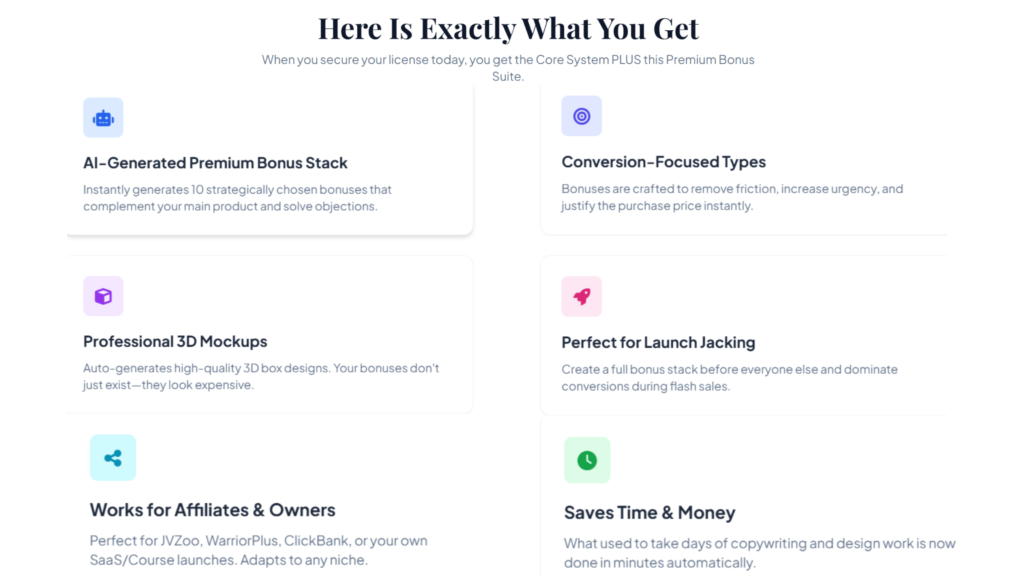 AI bonus bundle generator