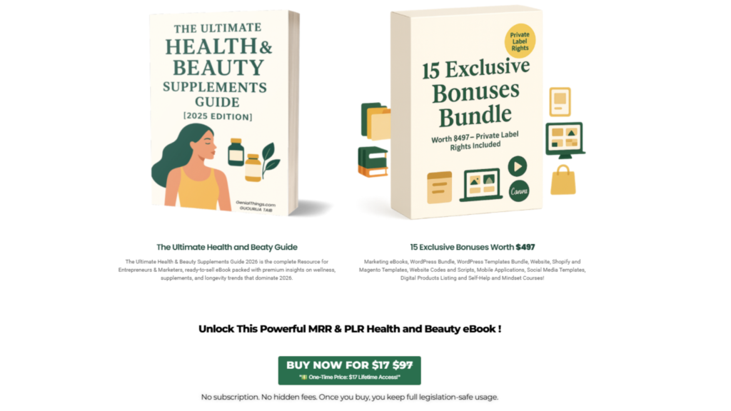 PLR health and beauty ebook